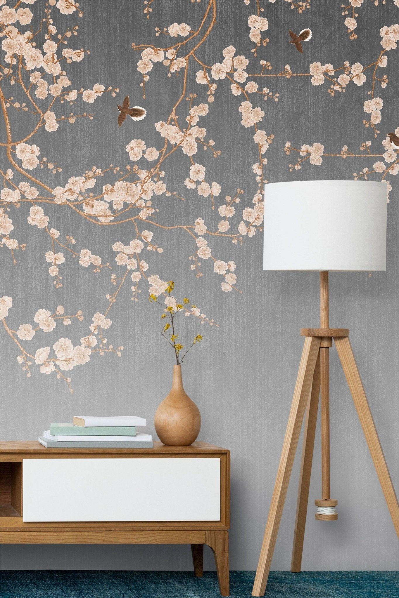 🥇 Japanese watercolor bamboo wall mural or wallpaper 🥇