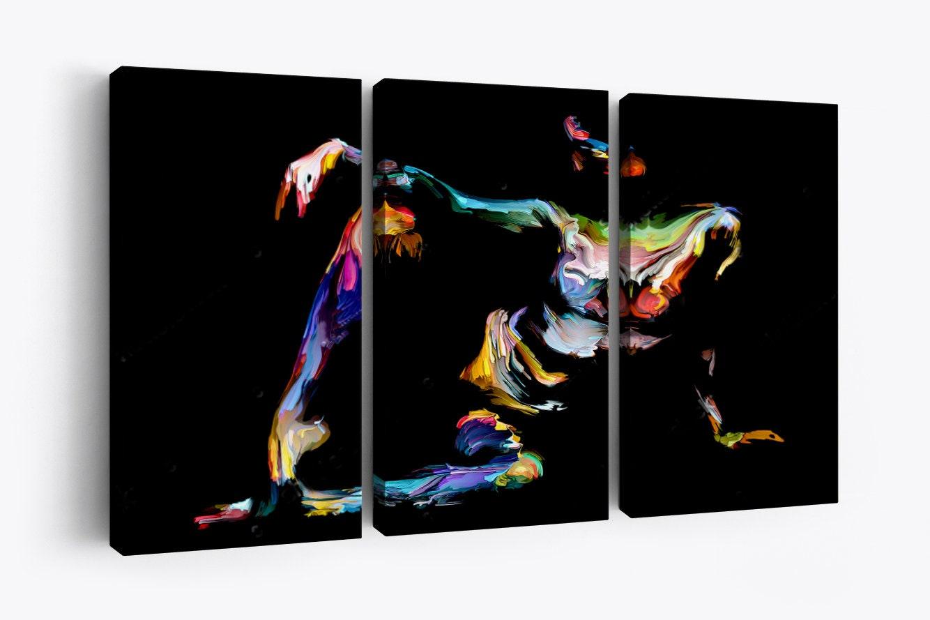 Women Nude Art Abstract Wall Art Painting Contemporary Wall Art Canvas  Print Ready to hung - Scandi Home bedroom_print colorful