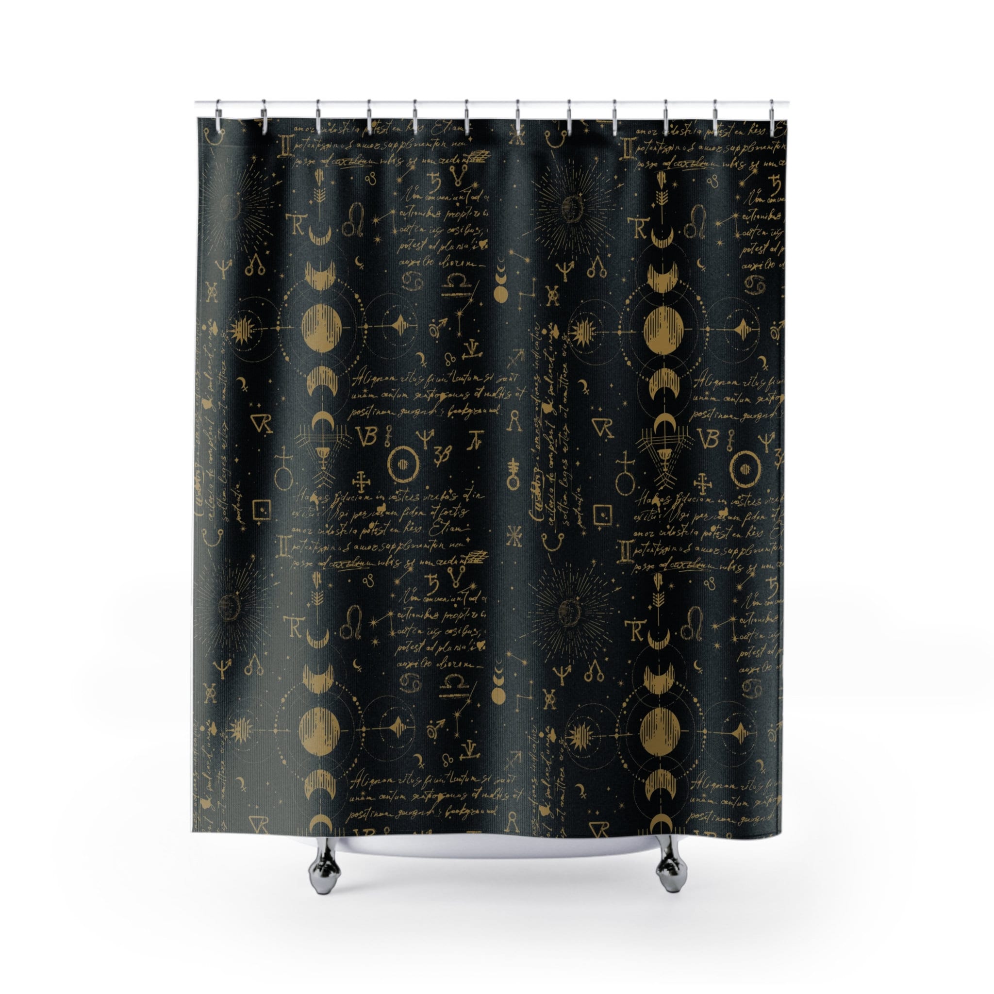 Selling Moon Sun Shower Curtain, Celestial Bathroom Decor, Black Shower Curtain, Zodiac Home Decor, Witchy Aesthetic Shower Curtain, Dark Bath Decor