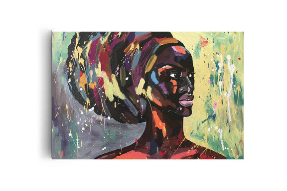 African Black Woman Print Art  Black African Woman Painting