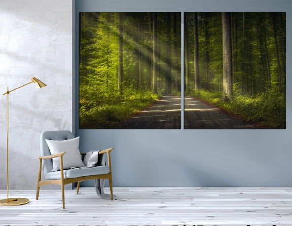 Forest Canvas Art Tree Canvas - Poster Print Landscape Fog_Forest_Prin Art Forest Wall forest_canvas_art Wall Extra Large Prints Home Scandi Art Nature