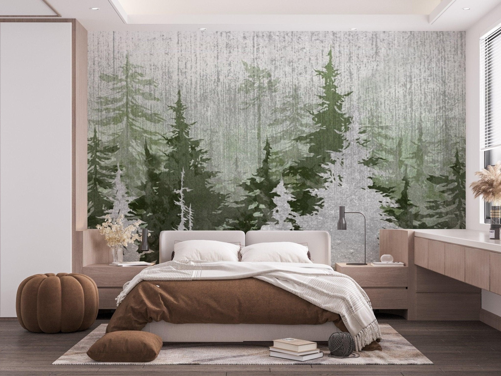 Kids Wallpaper,Tender Forest,Nursery,Removable wall mural, newest Self Adhesive or Vinyl