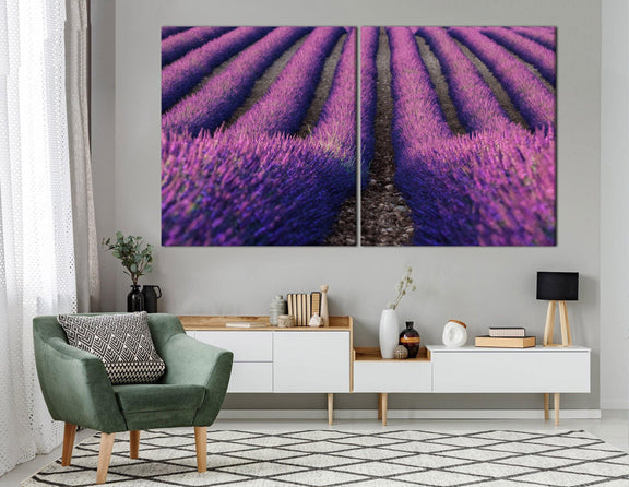 lavender field art print landscape wall decor - Scandi Home 