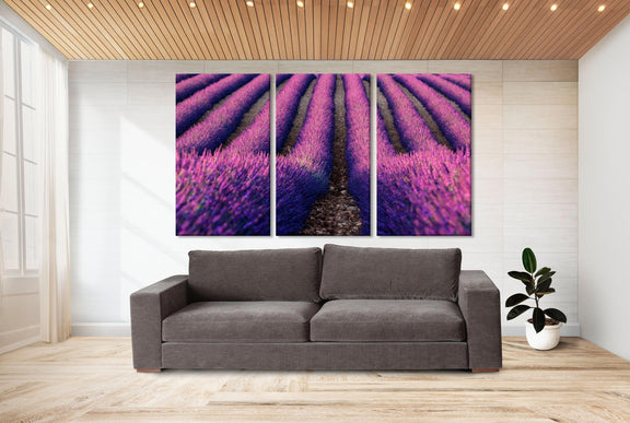 lavender field art print landscape wall decor - Scandi Home 