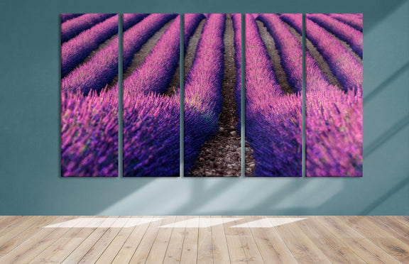 lavender field art print landscape wall decor - Scandi Home 