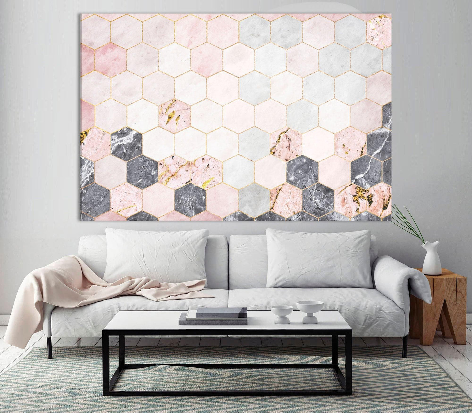 Large wall art mid century modern art print - Scandi Home 