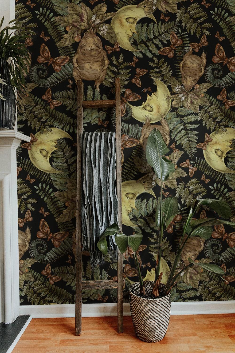 Cogumelo mandrake tapeçaria parede pendurado floresta magia