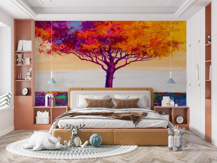 Wallpaper Peel and stick Under the Tree Wallpaper Trees Wall Mural ...