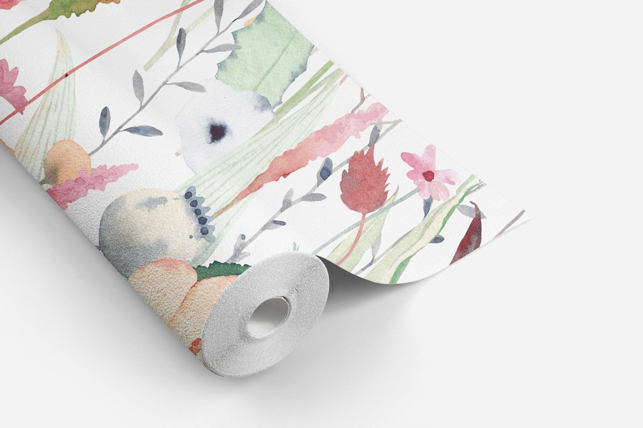 Watercolor Floral Wallpaper Peel and Stick - Self-Adhesive